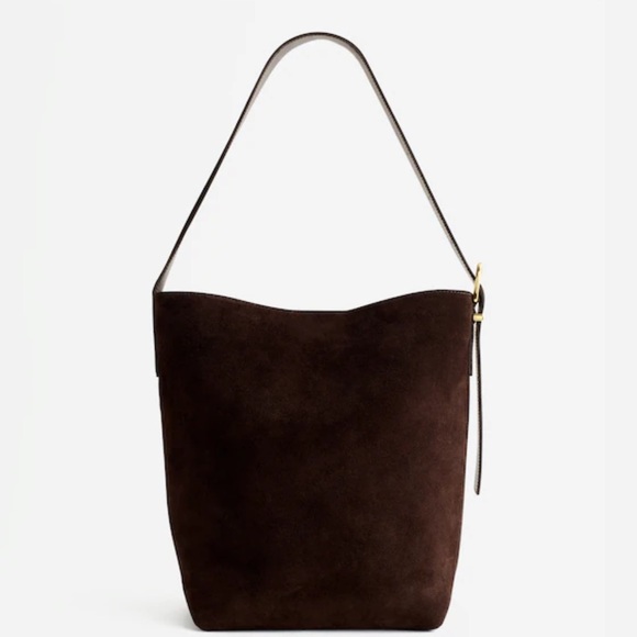 Madewell essential bucket tote Tan suede - Picture 6 of 8